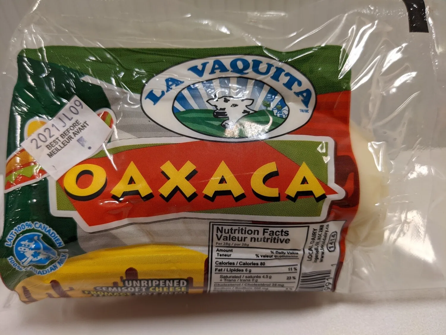 Oaxaca cheese - La vaquita
